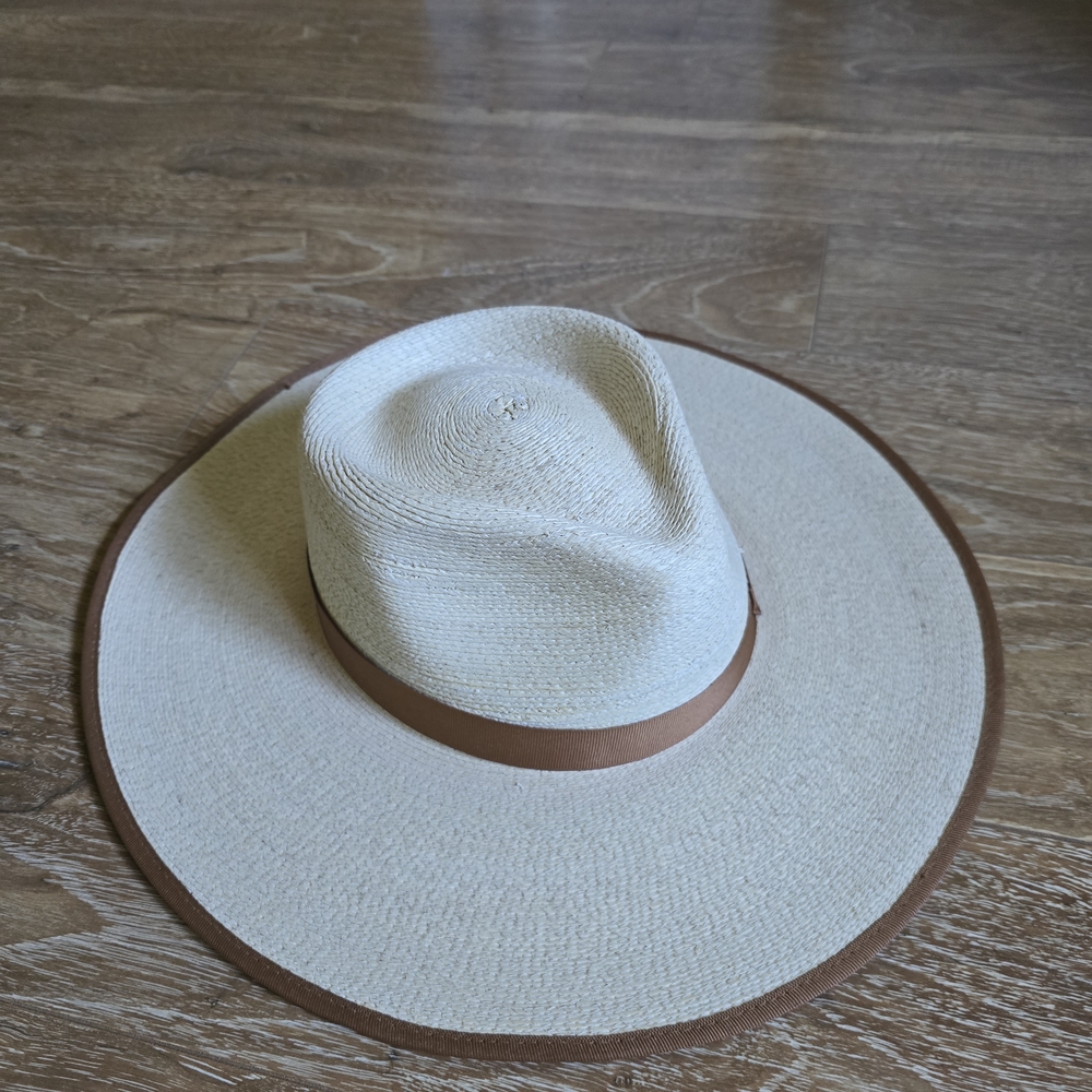Brixton Cream Hat with Tan Band